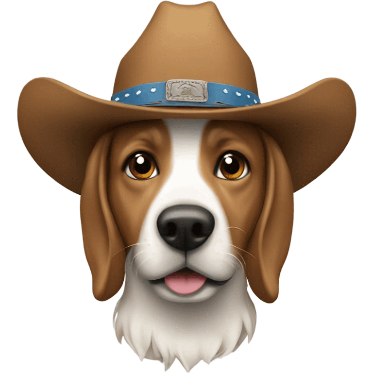 a dog swimming in a cowboy hat  emoji