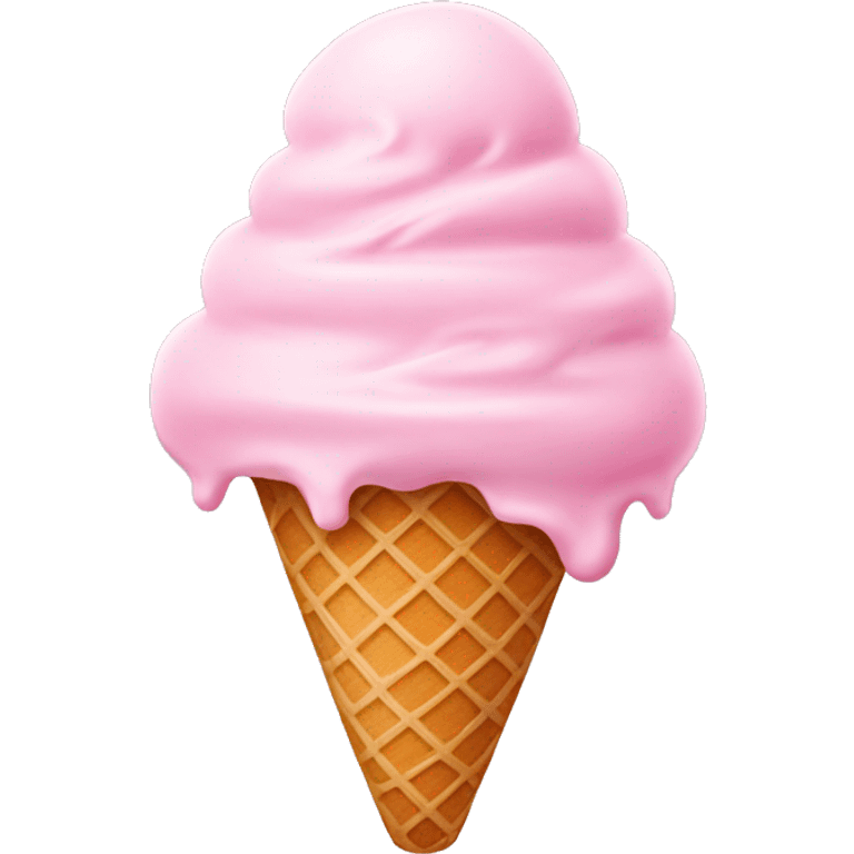 pastel pink ice cream emoji