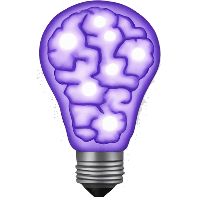 the human brain shaped idea lightbulb emoji