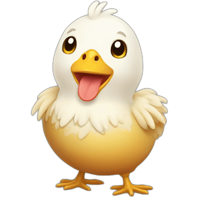 happy chicken hatching emoji