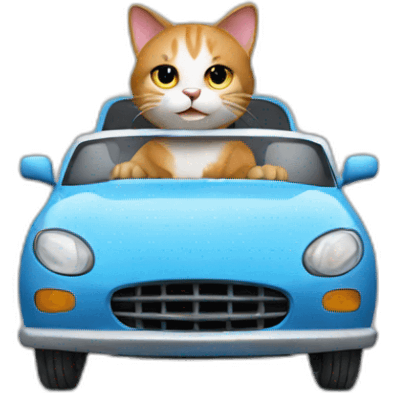 Cat driving emoji