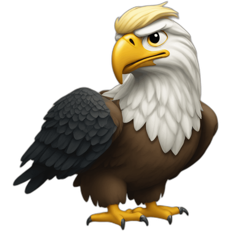 Donald trump with an eagle emoji