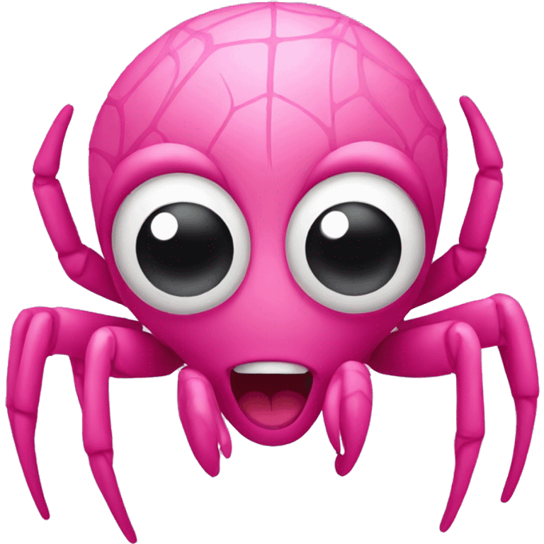 Pink spider emoji