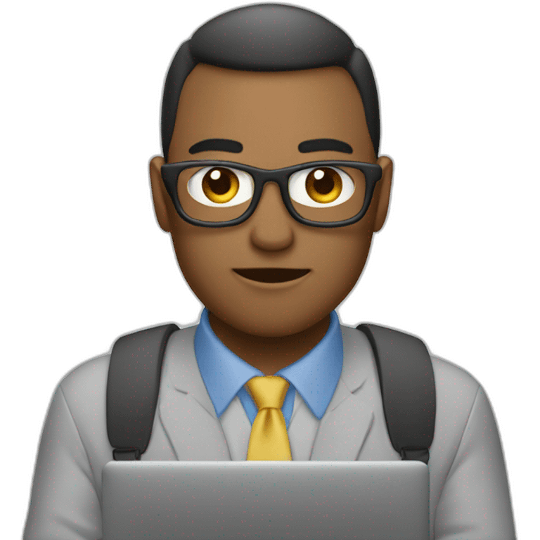 Workaholic instagrammer in Apple style emoji