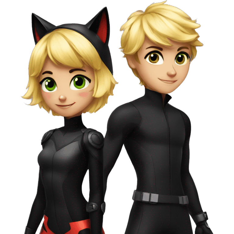 miraculous ladybug and cat noir emoji