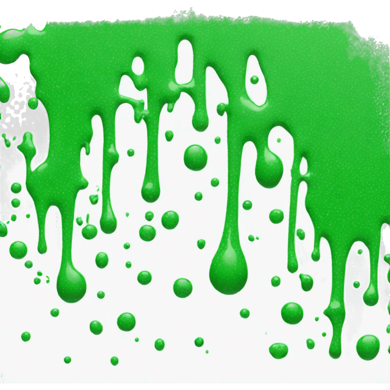 Green splatter on white background emoji