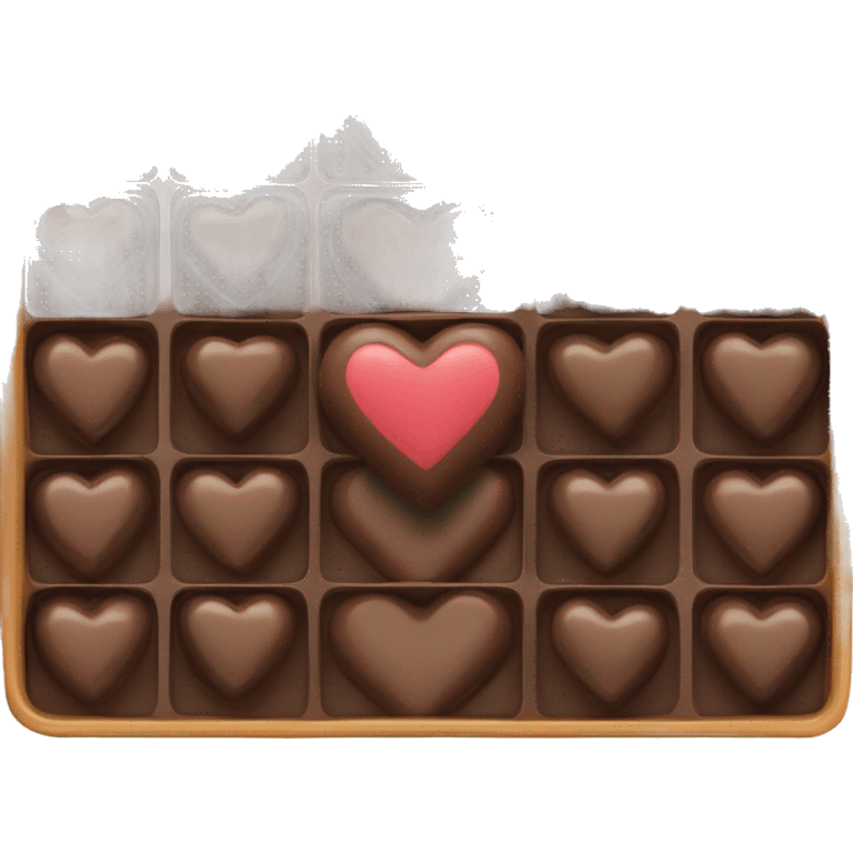 box of chocolates in a heart form emoji