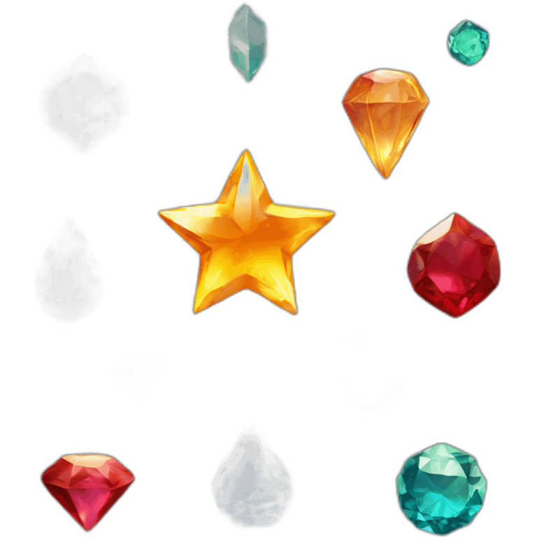 star shaped gemstones emoji