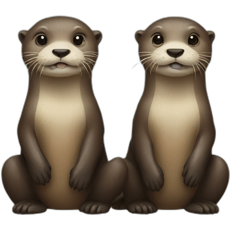 Two otters emoji