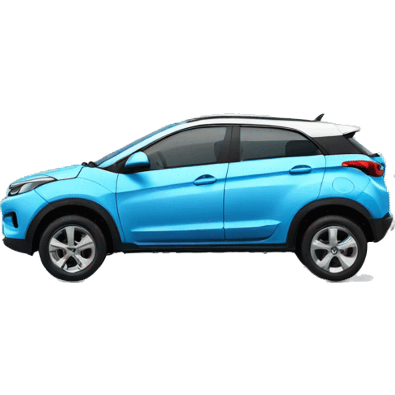 Tata nexon sky blue car emoji