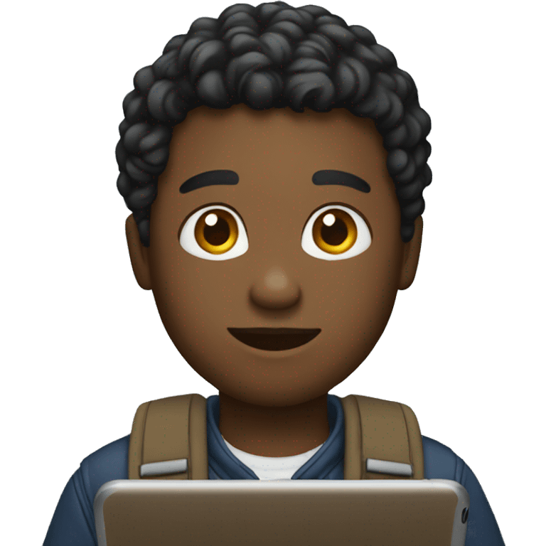 student with ipad emoji