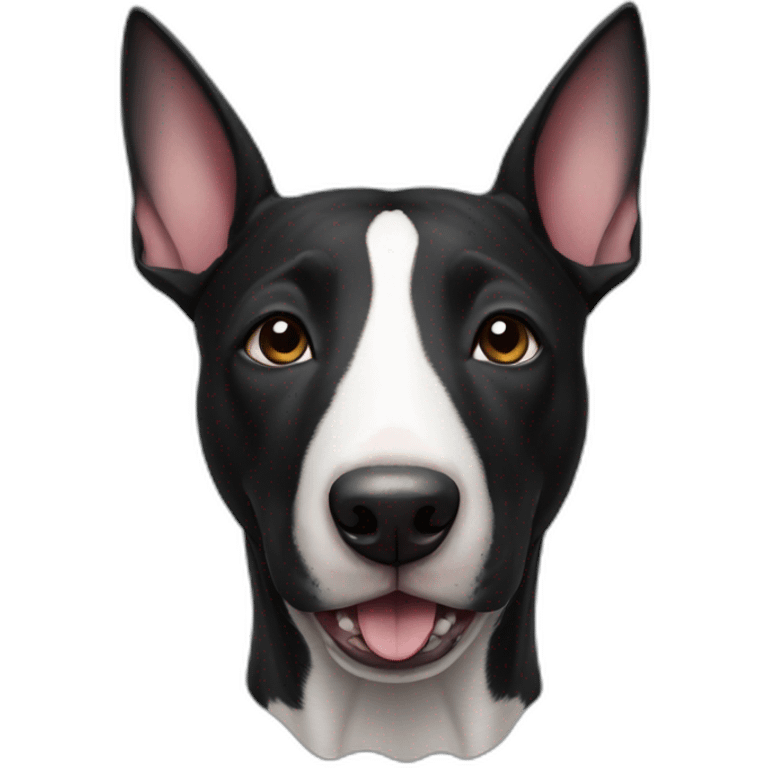 Black English bull terrier emoji