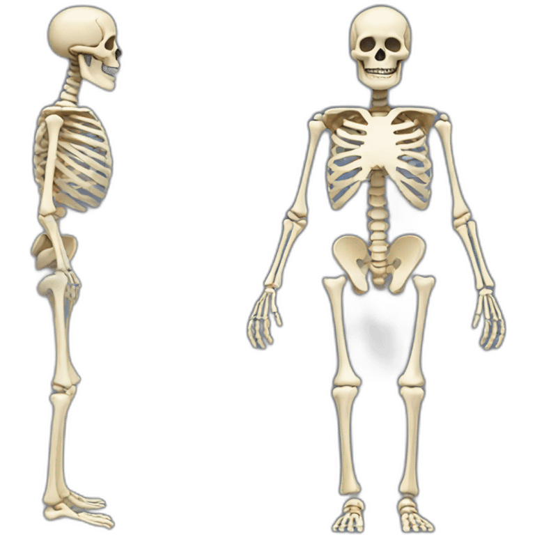  A full body skeleton  emoji