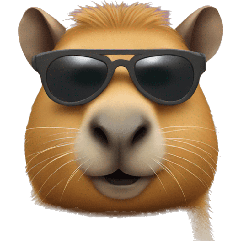 Capybara with sunglasses emoji