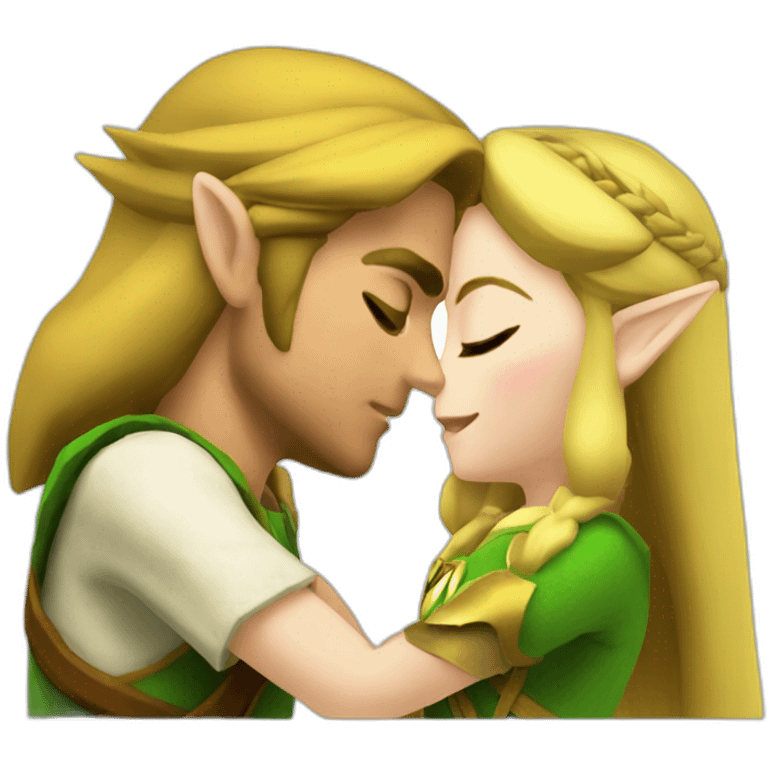 Zelda kiss Link emoji