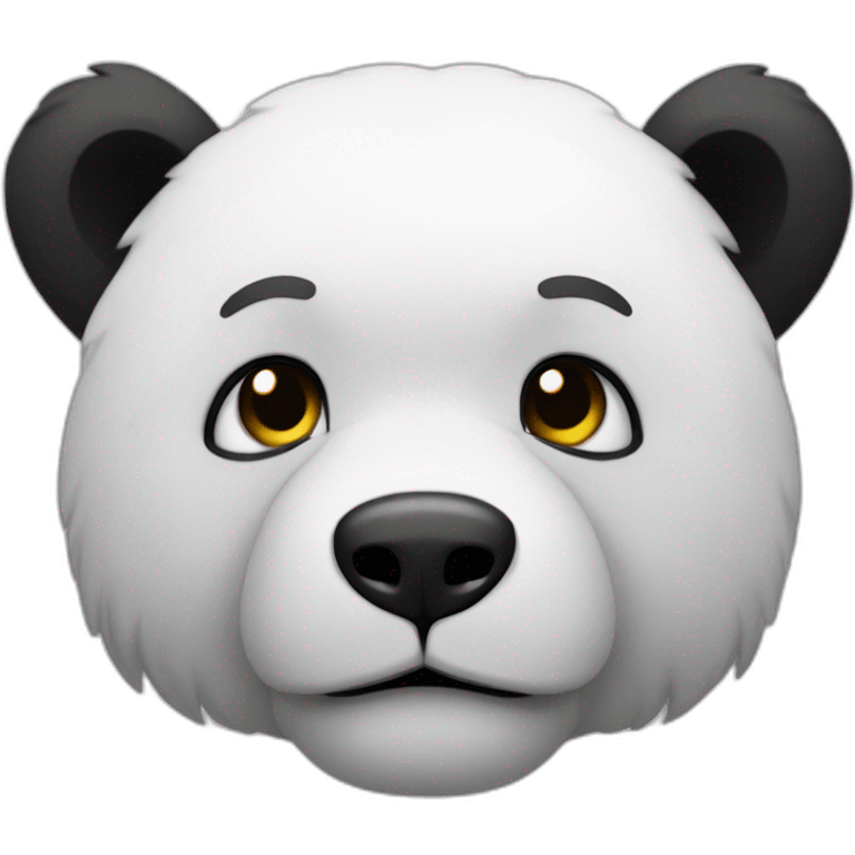 Oso perezos blanco y negro  emoji