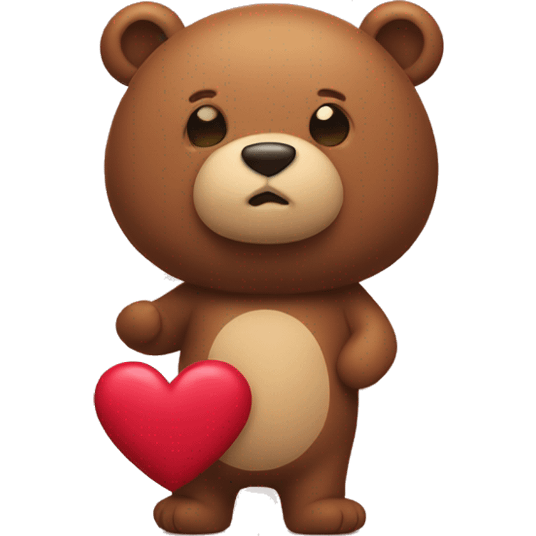 Heart with bear emoji