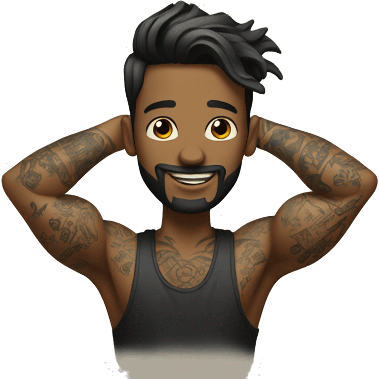 Hombre con tatuajes  emoji