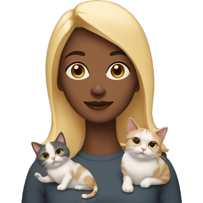 Woman with cats emoji