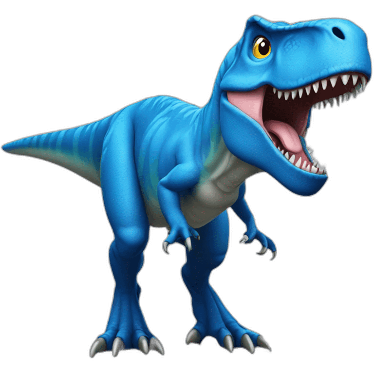 t-rex blue emoji