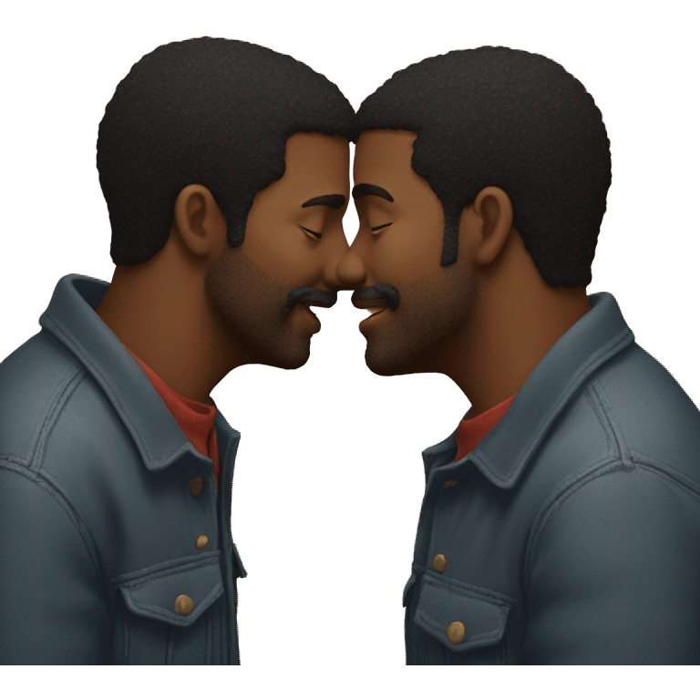 Two man kissinh emoji