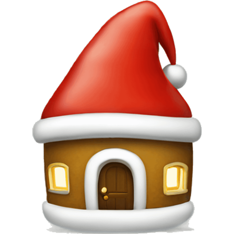 House with Santa hat emoji