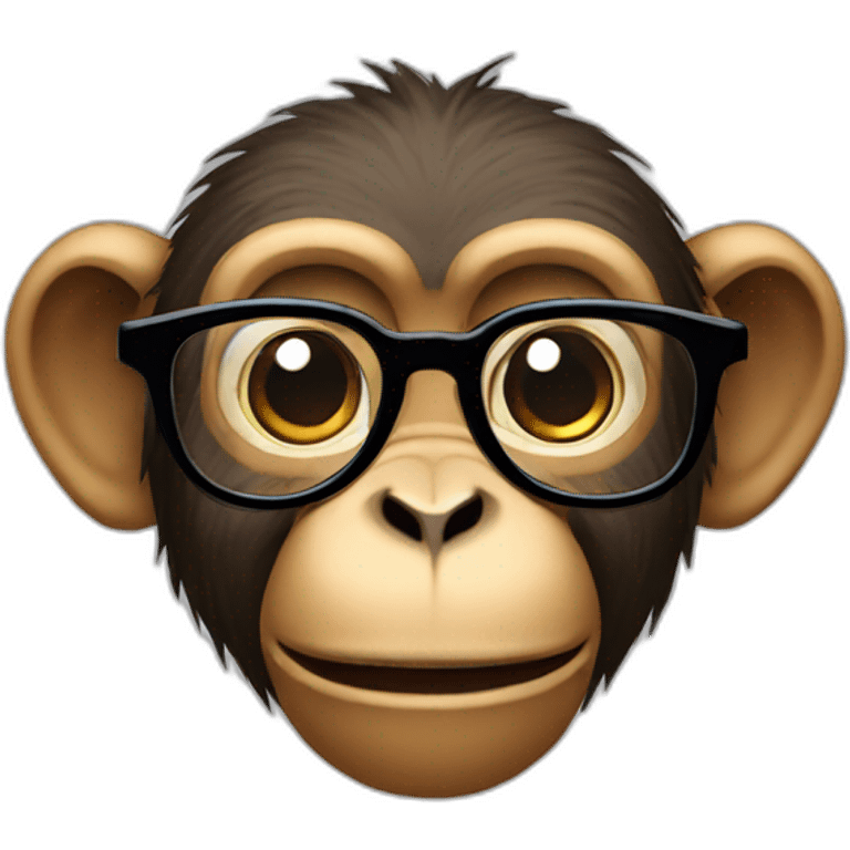 monkey with glasses emoji