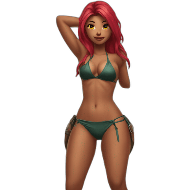 Katarina posing legs and ass in bikini sfw emoji