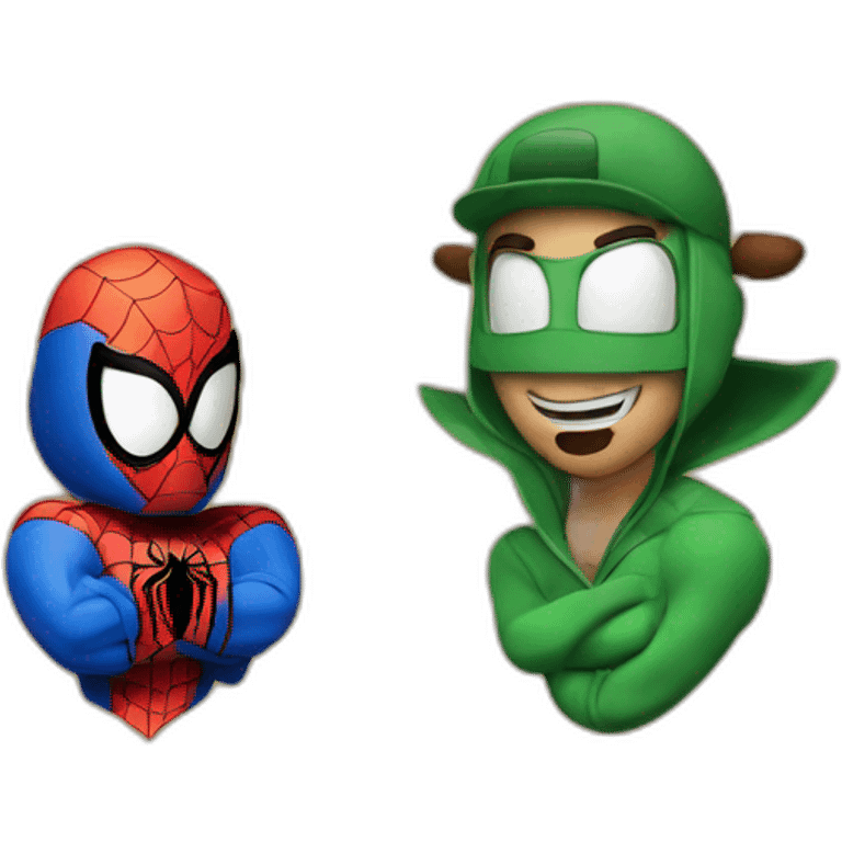 Spider-Man et Luigi emoji