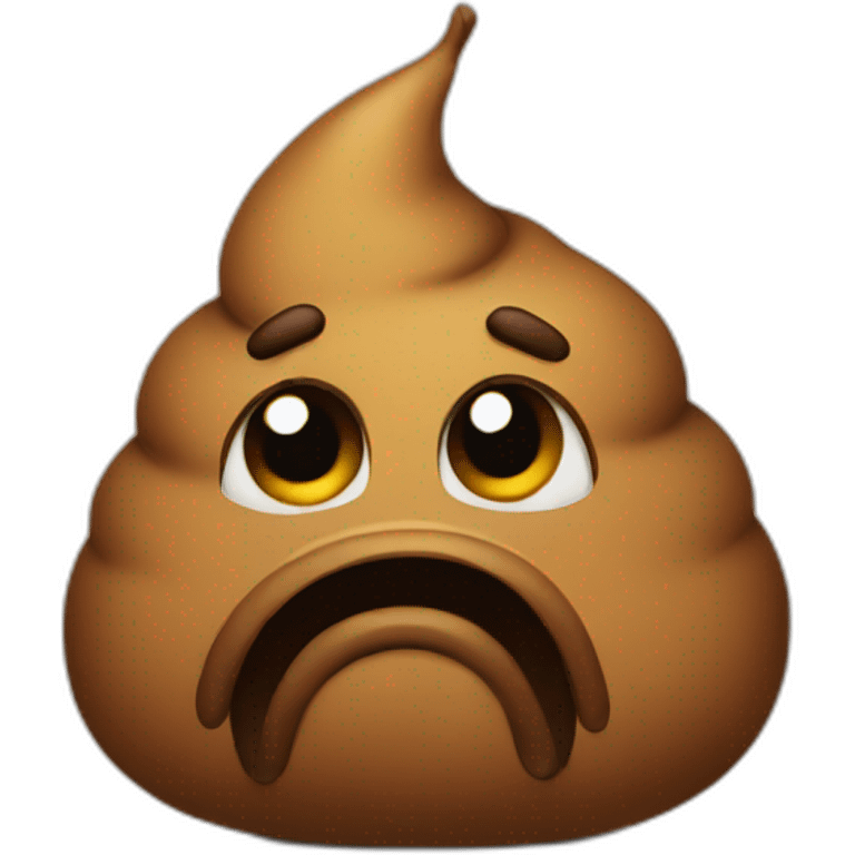 sad poo emoji