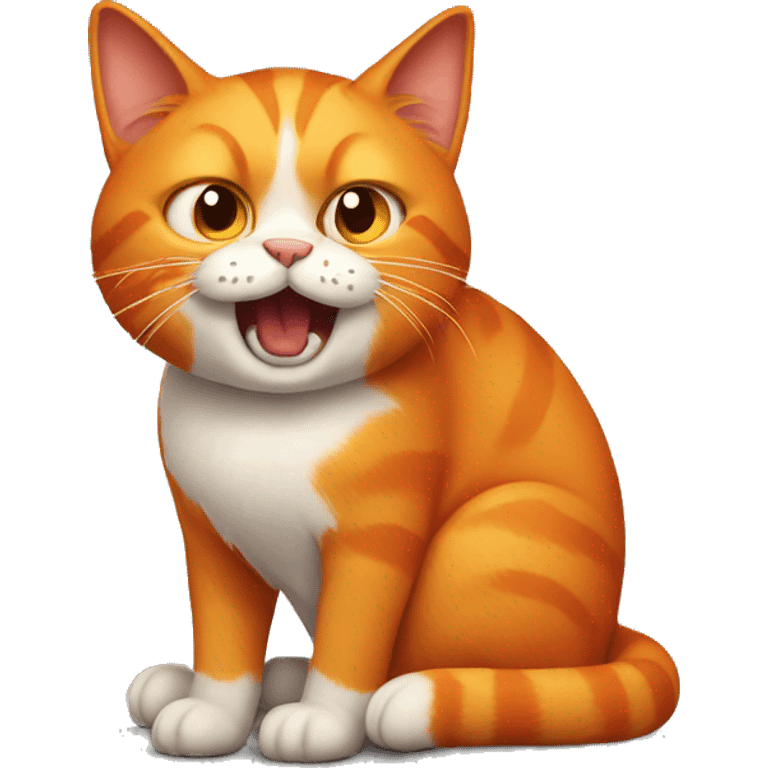 Mad orange cat emoji