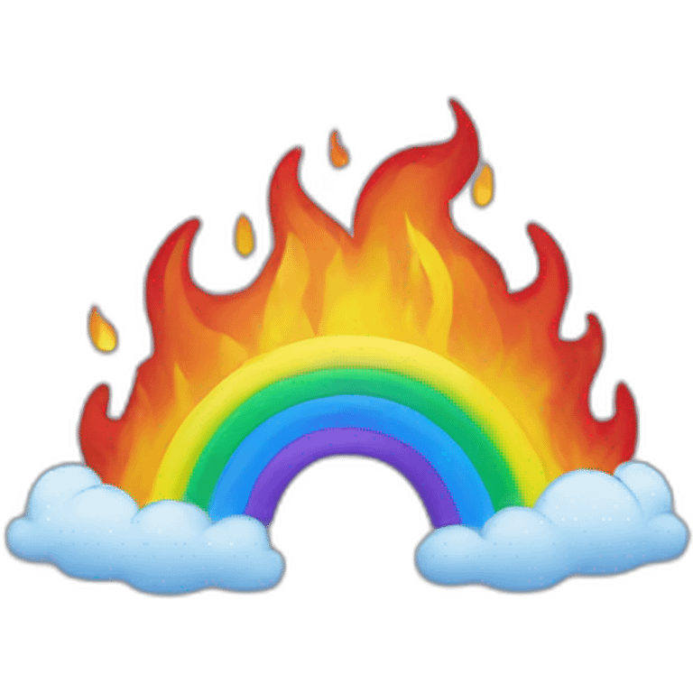 rainbow fire emoji