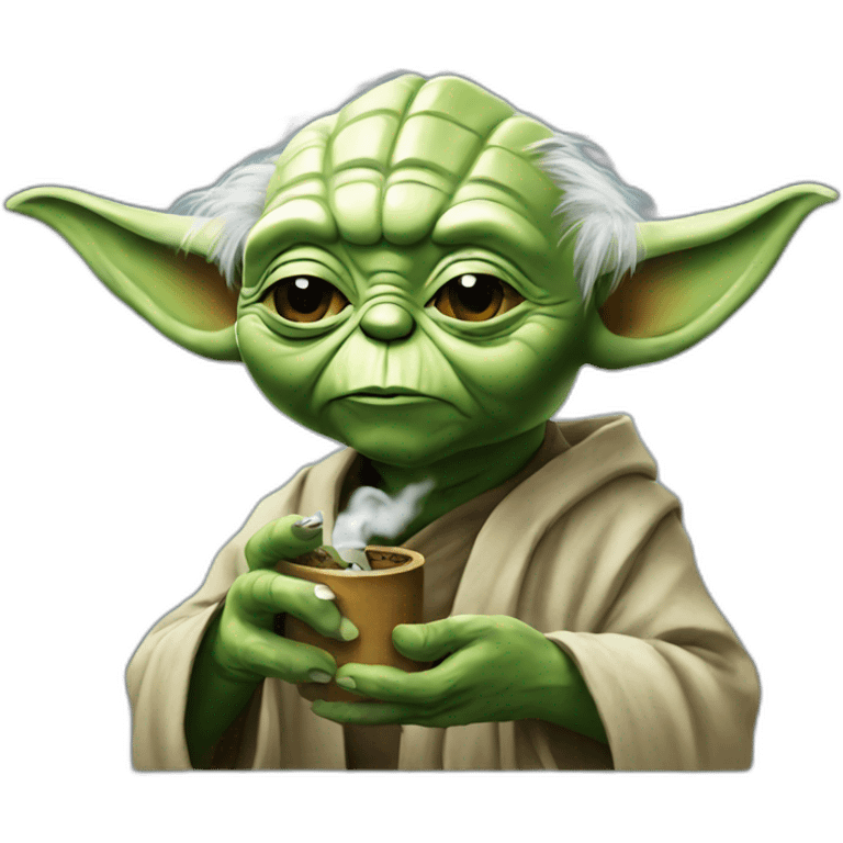 Yoda smoking emoji