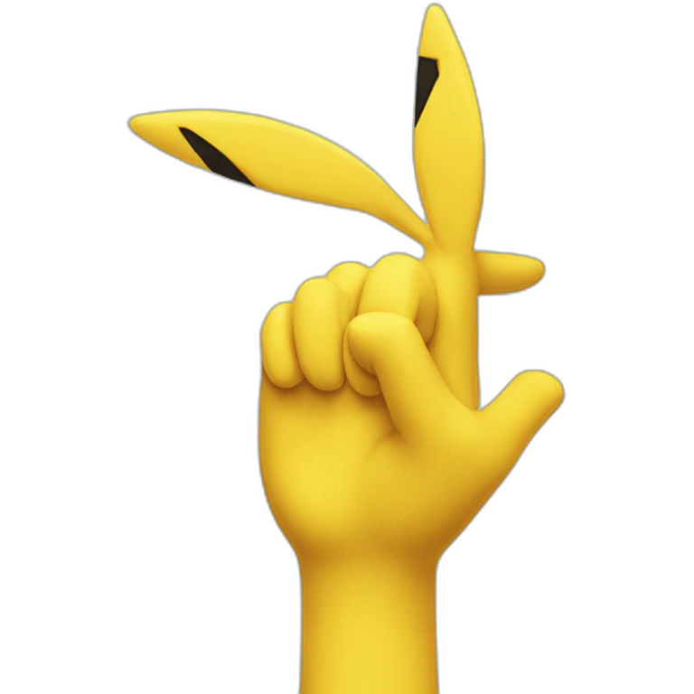 pikachu hand emoji