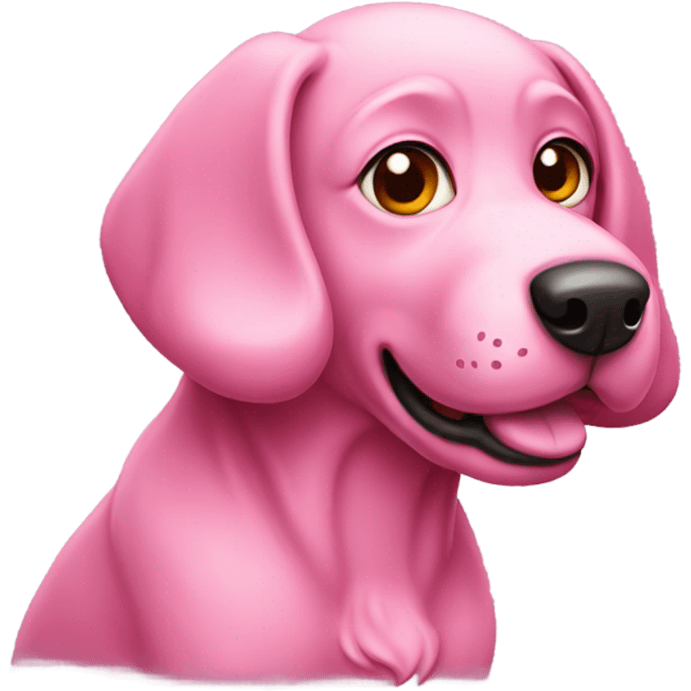 Pink dog emoji