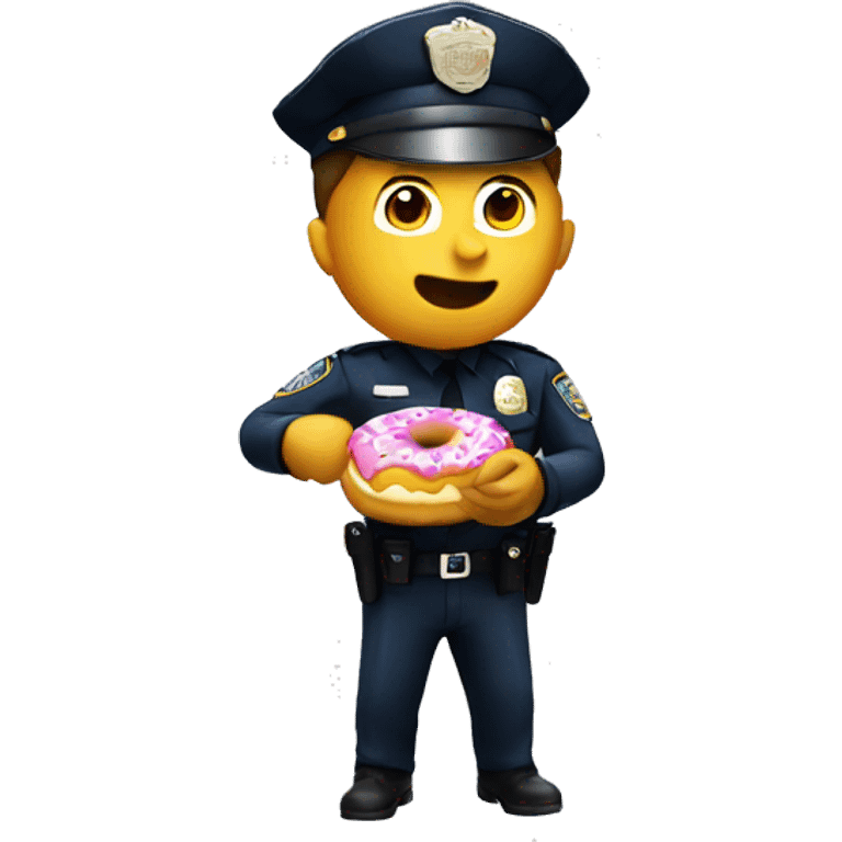 Cop eating donut emoji