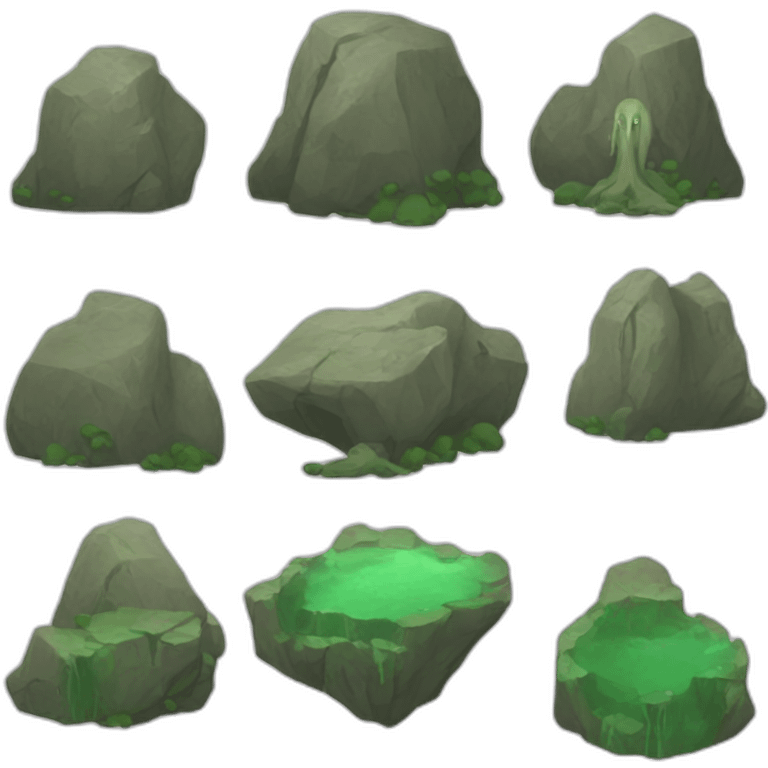 Cuthulu as a rock emoji