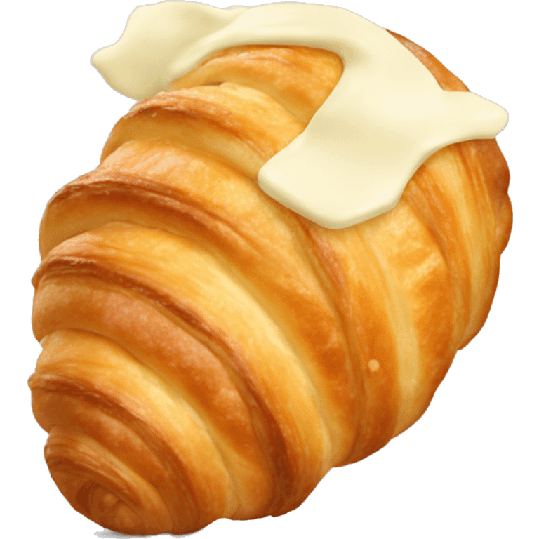 Croissant with white chocolate  emoji