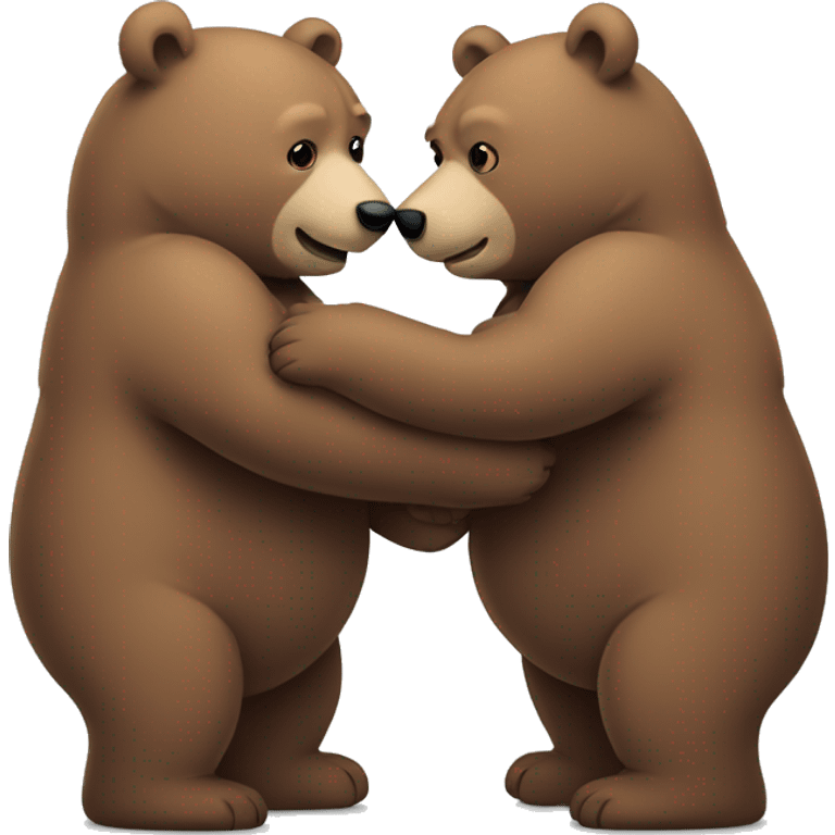 Two bears hugging  emoji