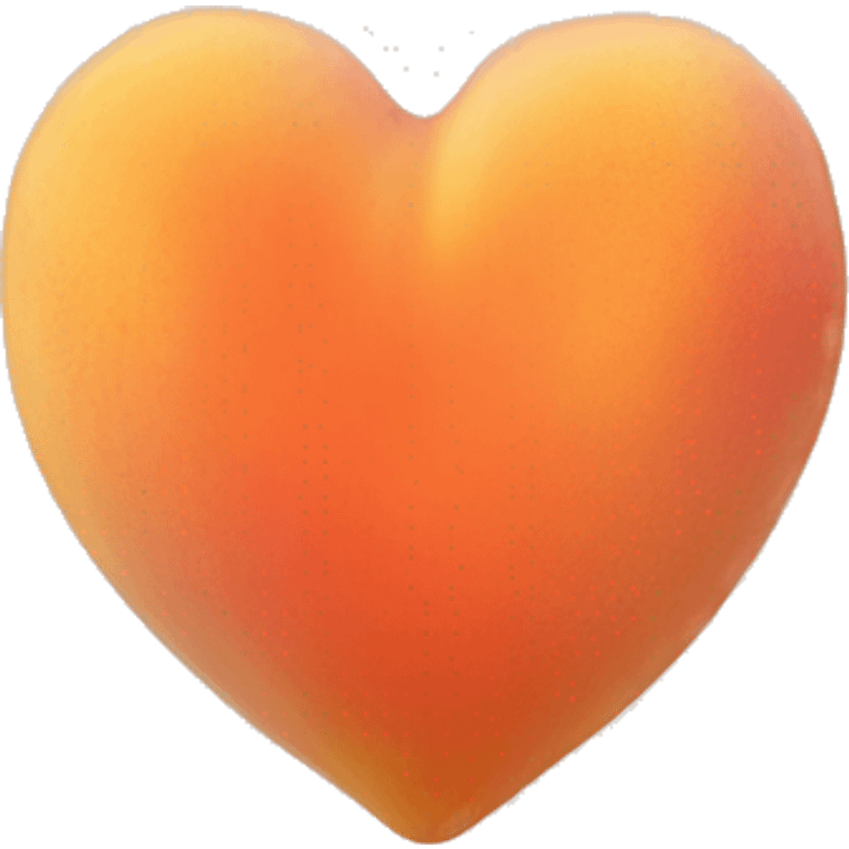 Peach colored heart emoji