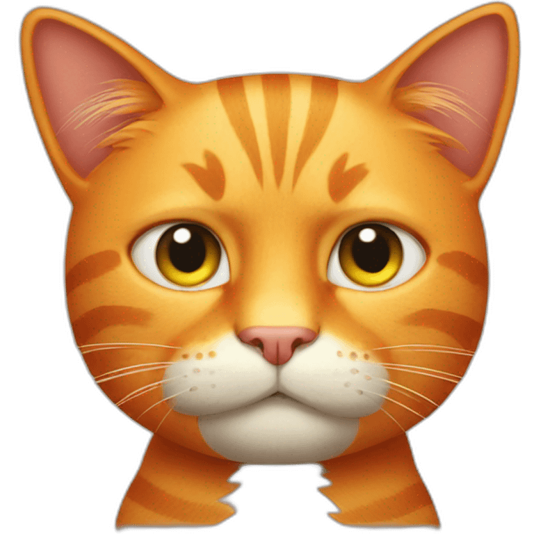 Mean orange cat emoji