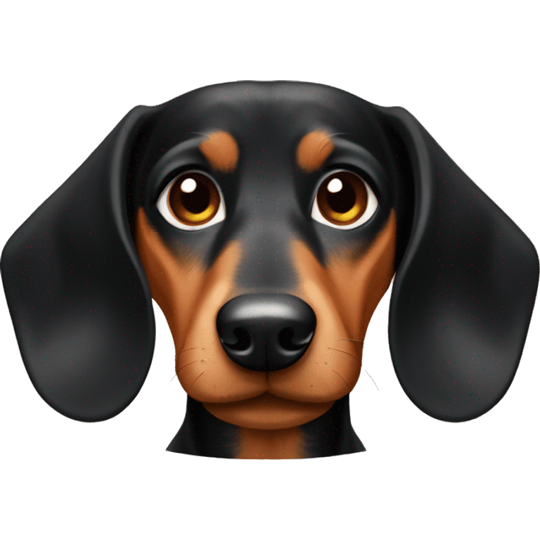 Black and tan dachshund  emoji