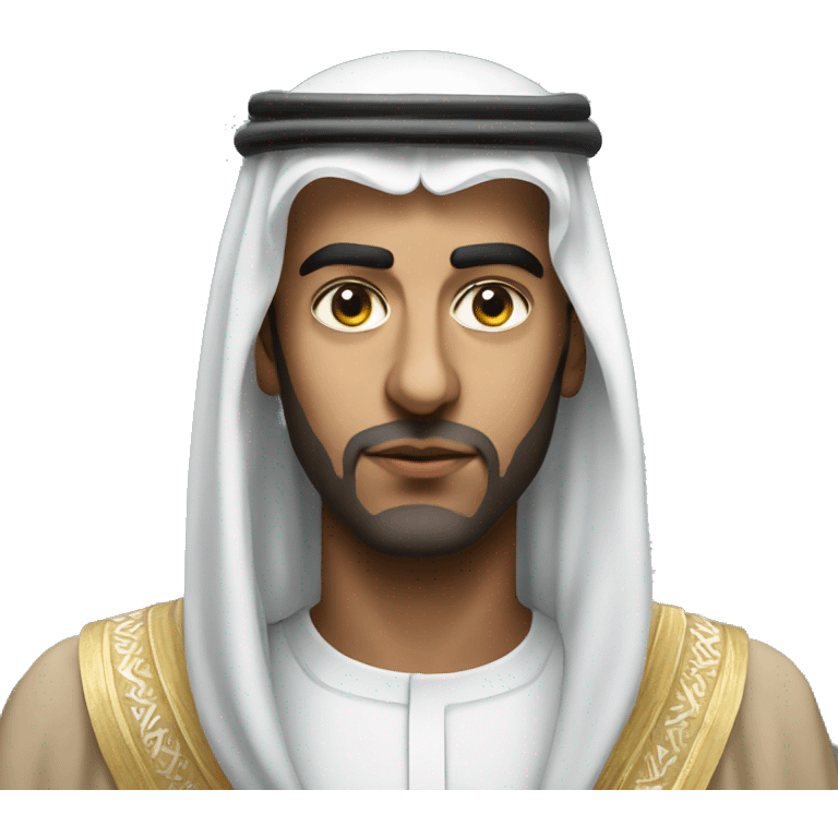 photorealistic  Faisal King of Saudi Arabia serious emoji