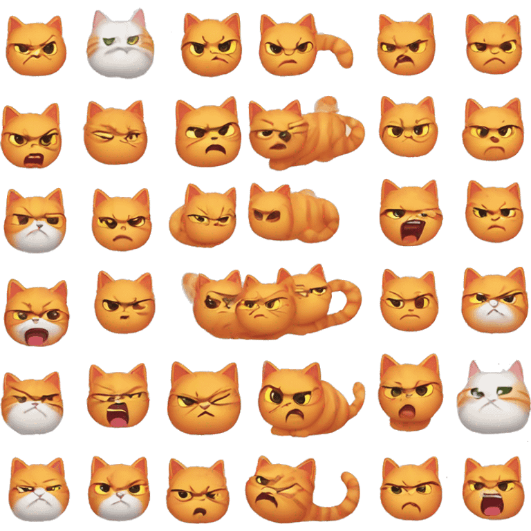 cute cute cute cat orange angry angry emoji