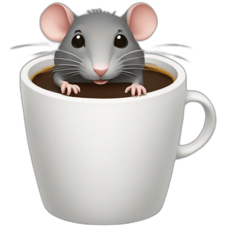 Rat drink coffee emoji