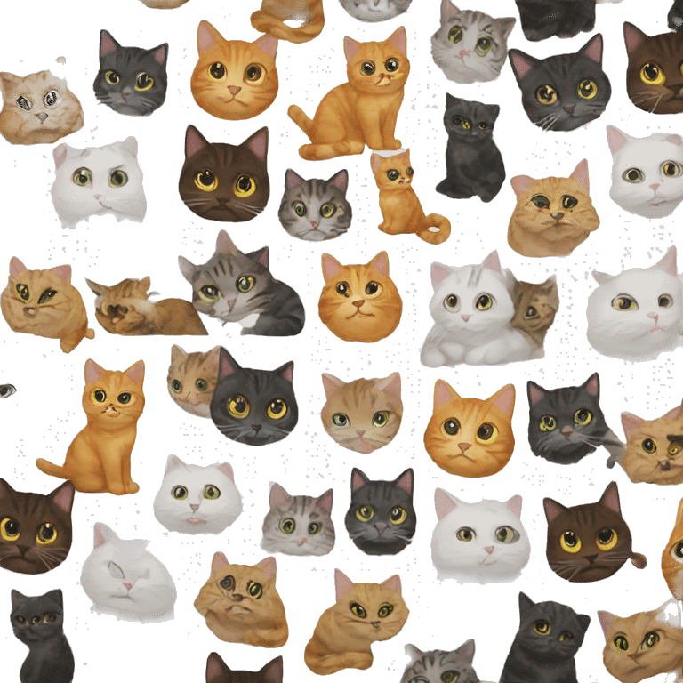 Catalogue with cats emoji