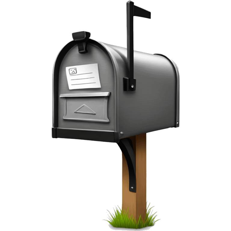 Isolated realistic Full length mailbox emoji