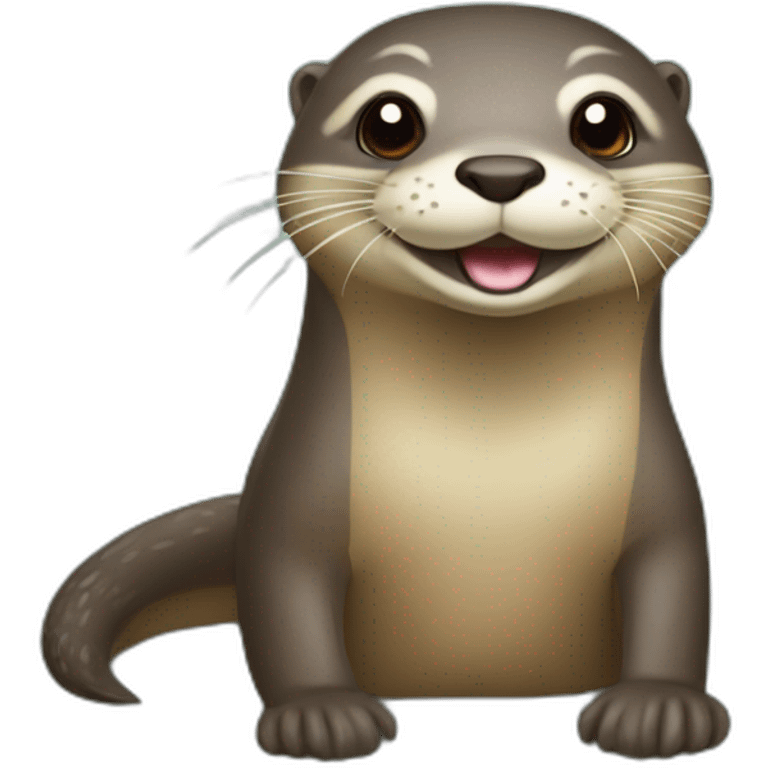 Loutre sur tortu emoji