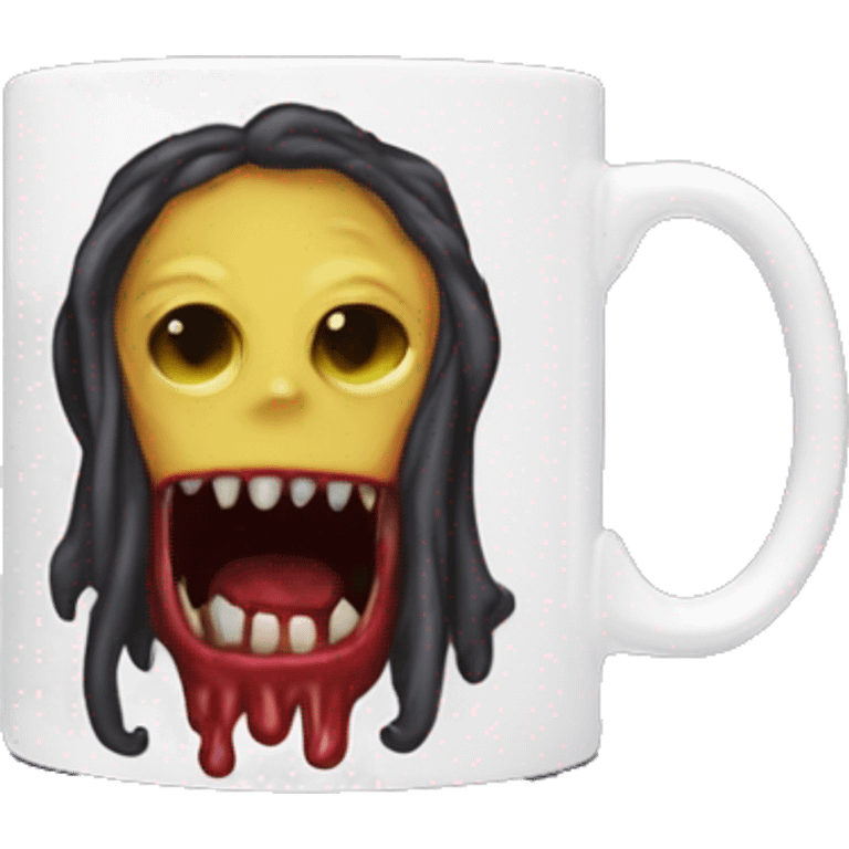 A disproportionate, eldritch, lovecraftian, demonic, being with a #1 dad mug emoji