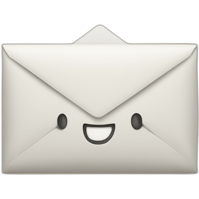 A smiling envelope character with arms and legs emoji